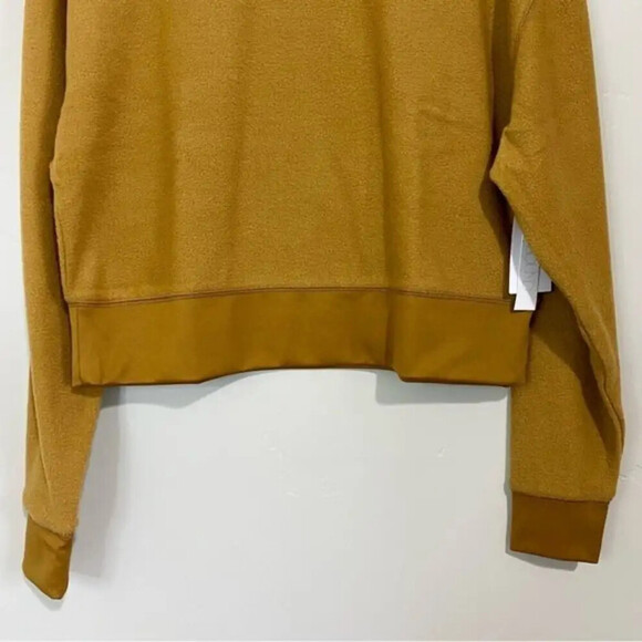Abound Women's Mock Neck Long Sleeve Fleece Pullover in Tan Dale Size M - Picture 9 of 12
